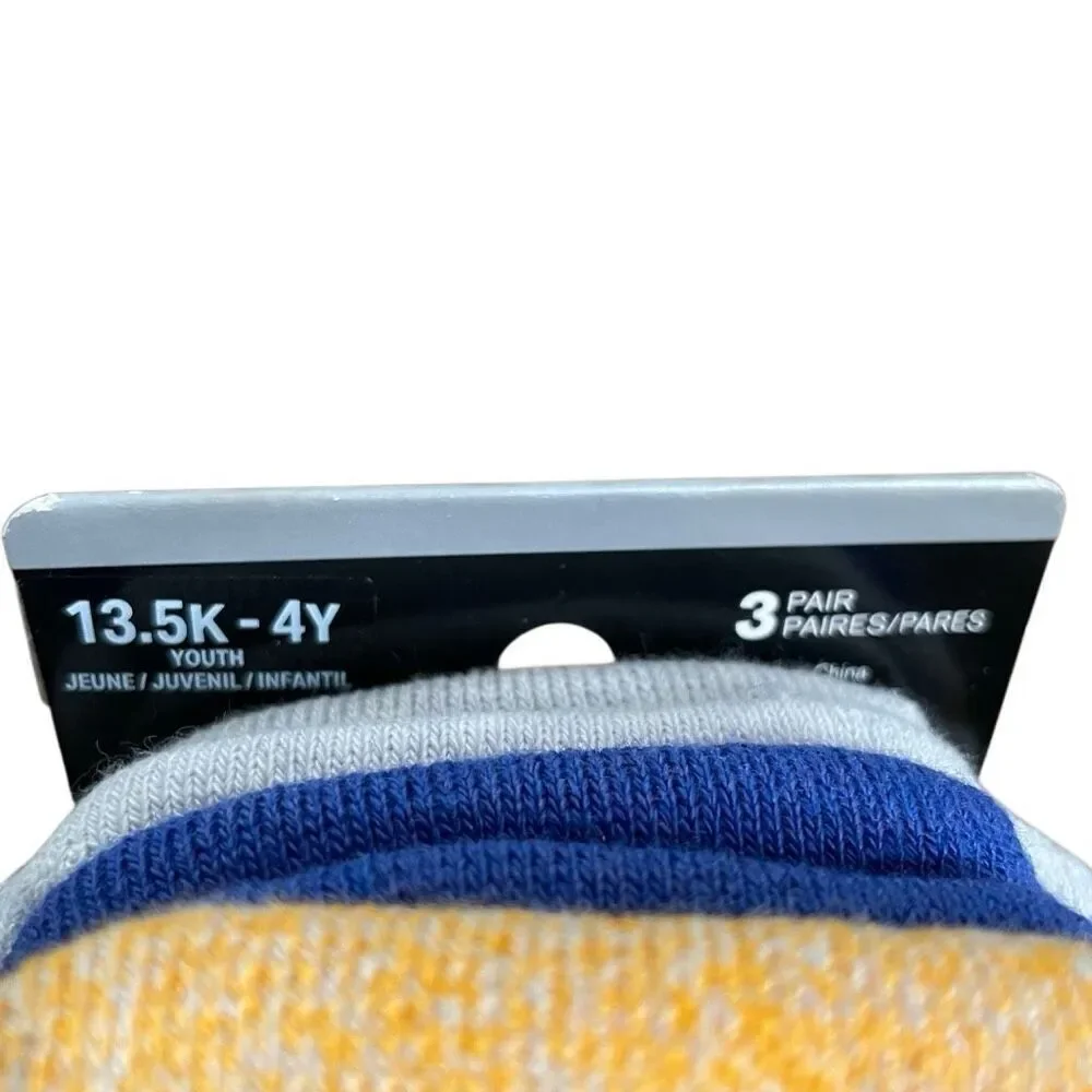 Under Armour UA Phenom Training Crew Socks (3 Pack) Youth Size 13.5-4Y Yellow